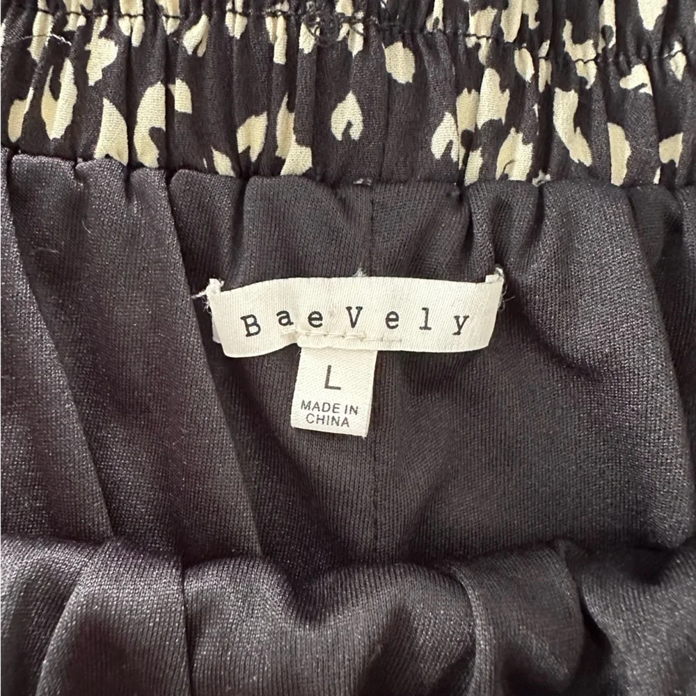 Baevely Black and White Polka Dot Mini Skirt